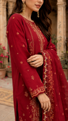 Gulnaar | Embroidered 3-Piece Ready-to-Wear Suit