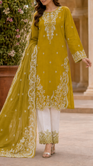 Meher | Embroidered 3-Piece Ready-to-Wear Suit