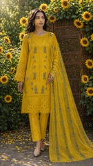 Zareen | Embroidered 3-Piece Ready-to-Wear Suit