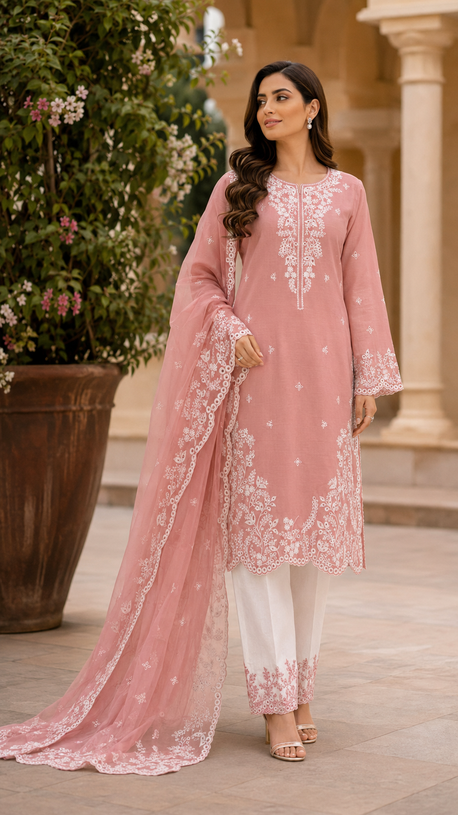 Meher | Embroidered 3-Piece Ready-to-Wear Suit