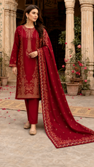 Gulnaar | Embroidered 3-Piece Ready-to-Wear Suit