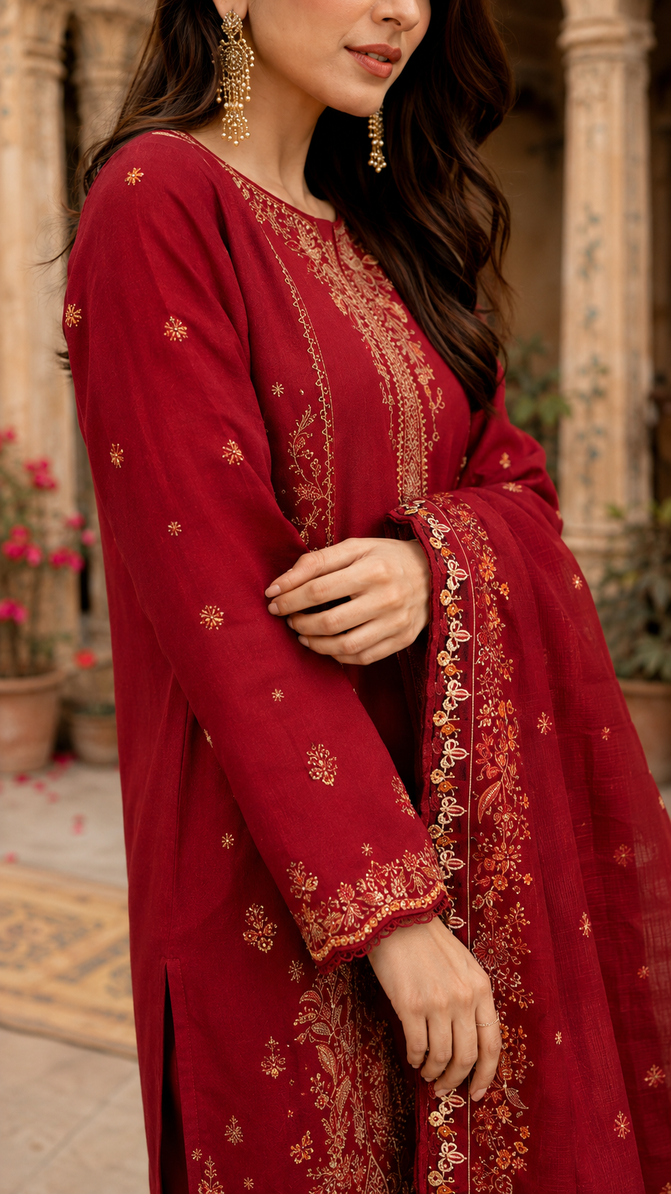 Gulnaar | Embroidered 3-Piece Ready-to-Wear Suit
