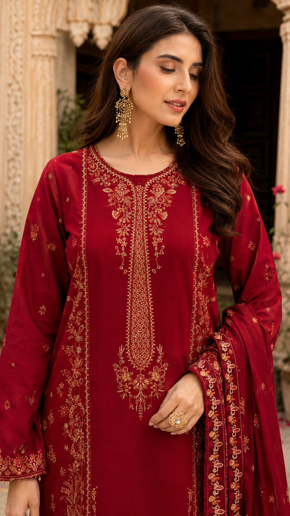 Gulnaar | Embroidered 3-Piece Ready-to-Wear Suit