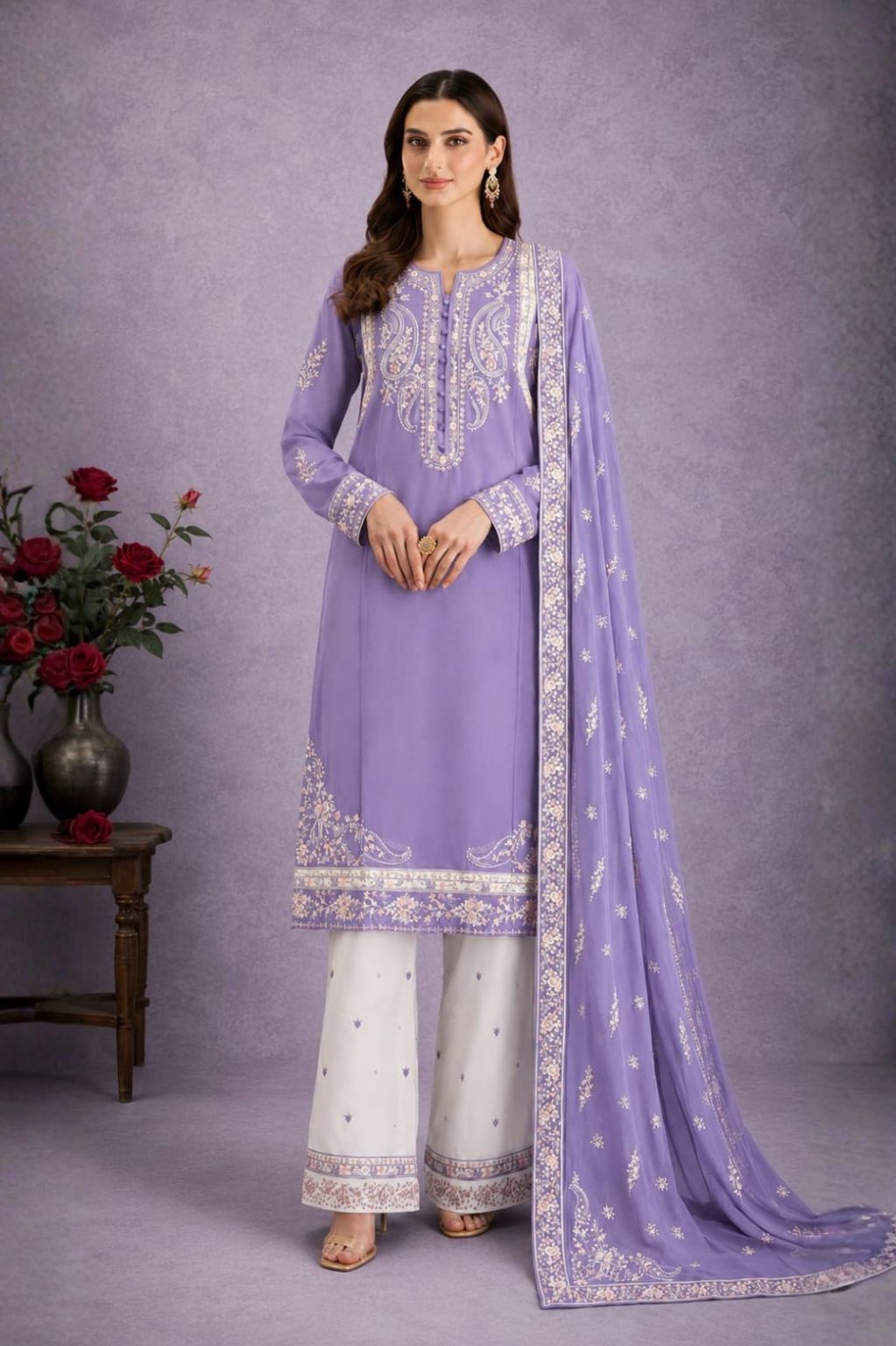 Afsheen | Embroidered 3-Piece Ready-to-Wear Suit