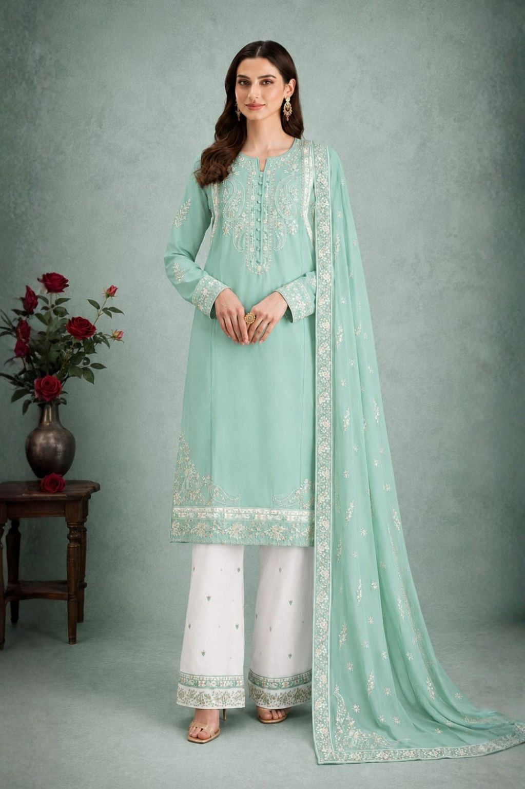 Afsheen | Embroidered 3-Piece Ready-to-Wear Suit