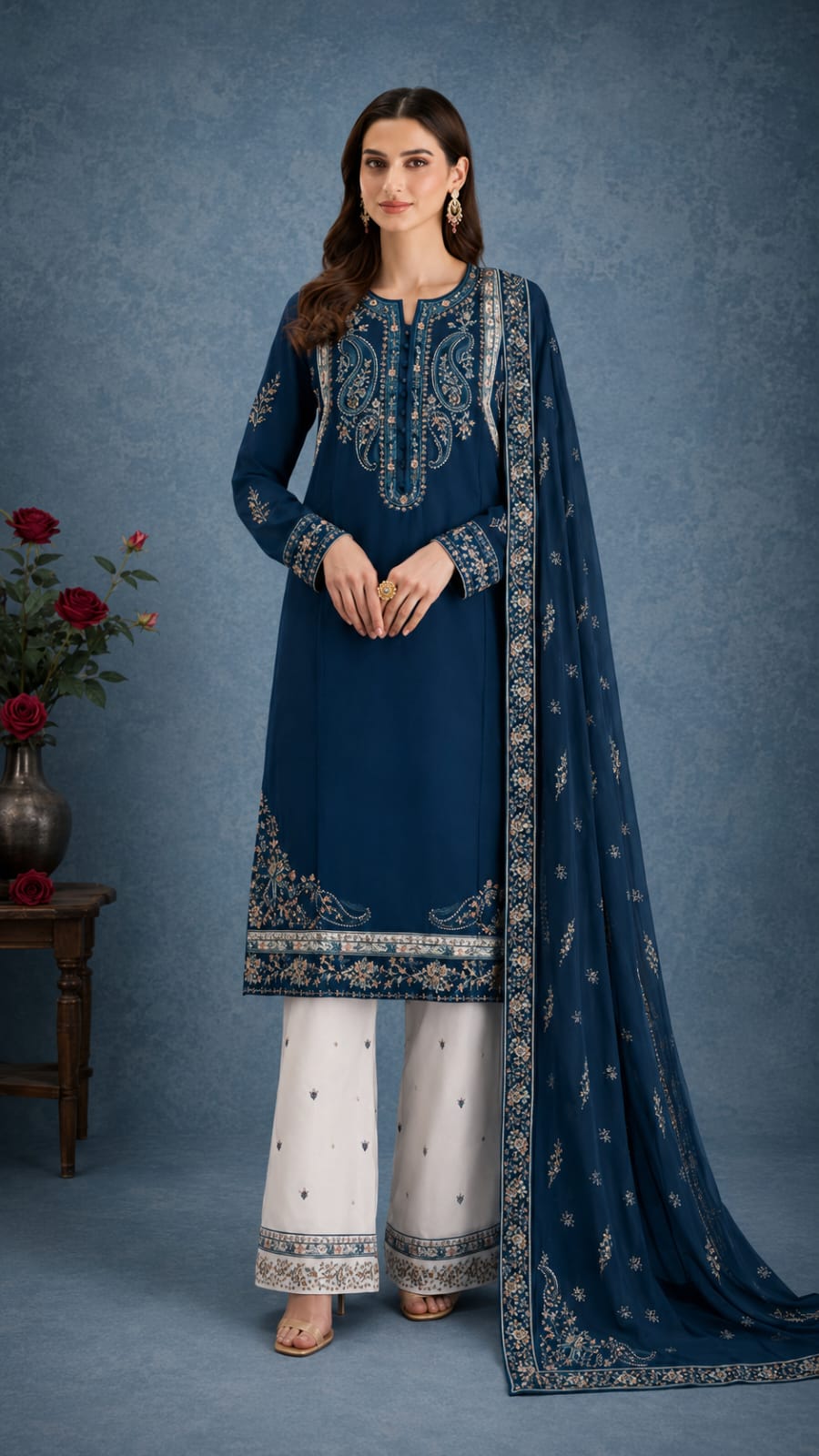 Naqsh | Embroidered 3-Piece Ready-to-Wear Suit