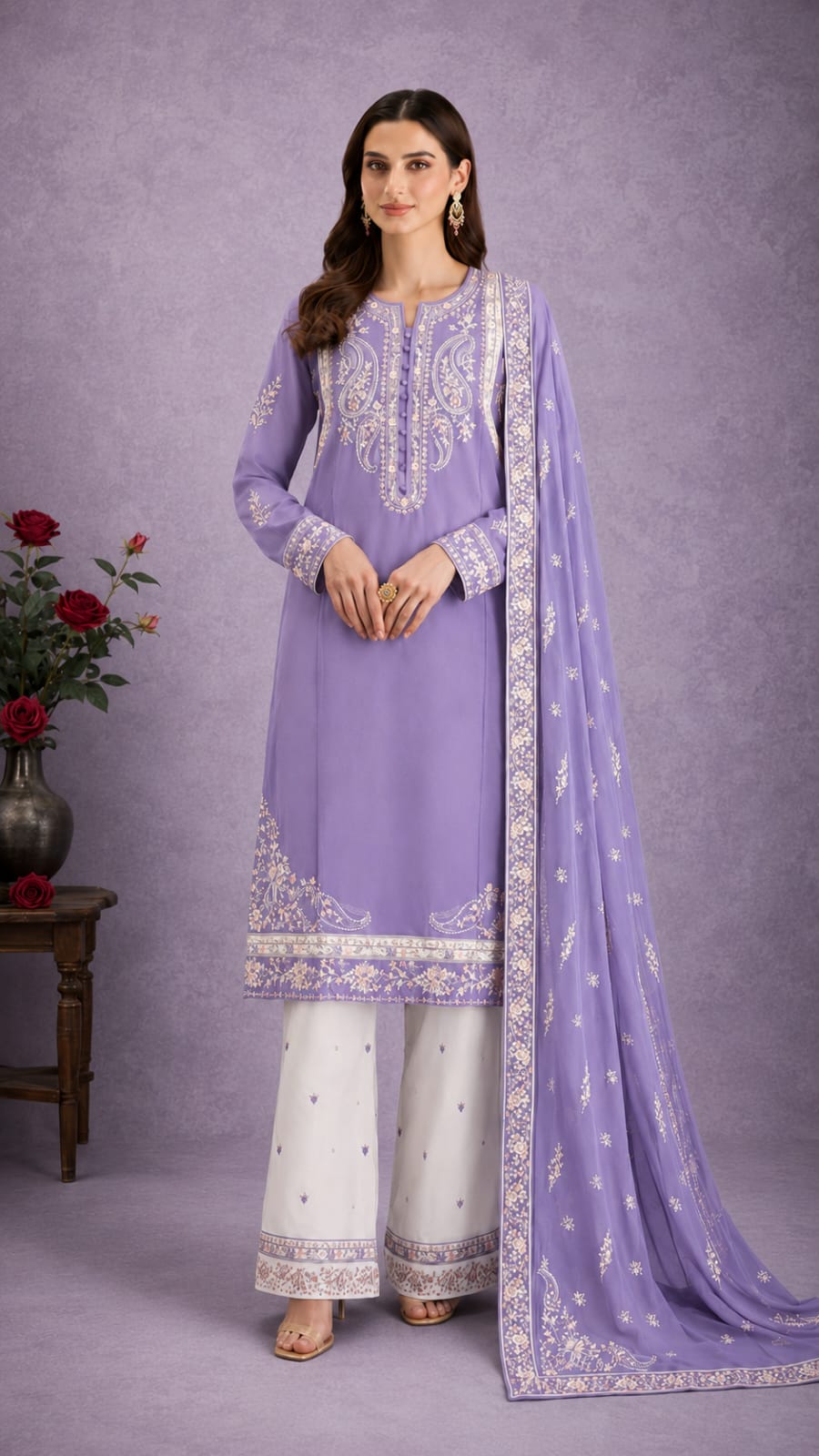Naqsh | Embroidered 3-Piece Ready-to-Wear Suit