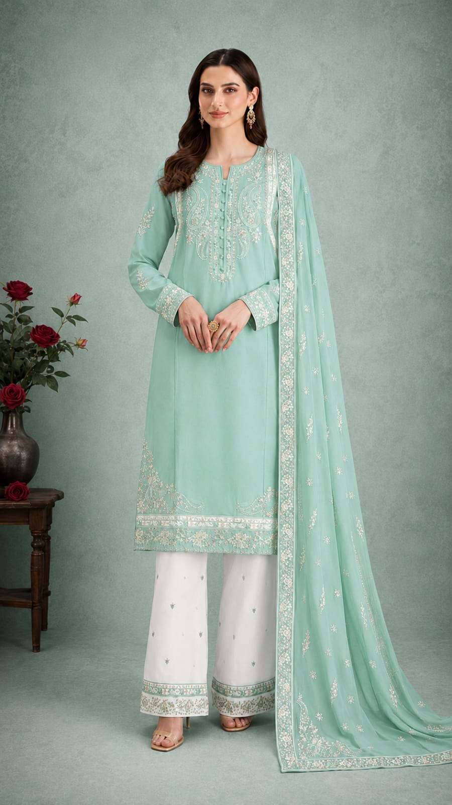Naqsh | Embroidered 3-Piece Ready-to-Wear Suit
