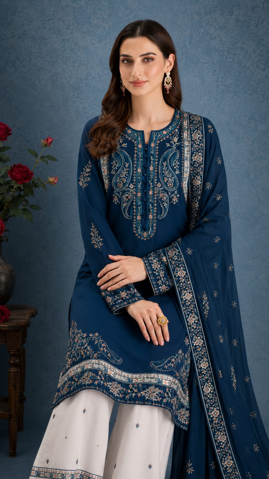 Naqsh | Embroidered 3-Piece Ready-to-Wear Suit